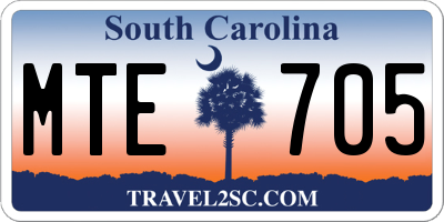 SC license plate MTE705