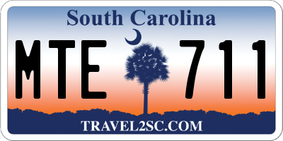 SC license plate MTE711