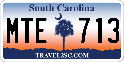 SC license plate MTE713