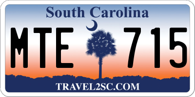 SC license plate MTE715
