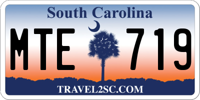 SC license plate MTE719
