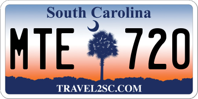 SC license plate MTE720
