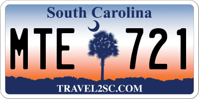 SC license plate MTE721