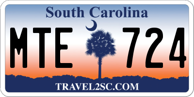 SC license plate MTE724