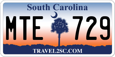 SC license plate MTE729