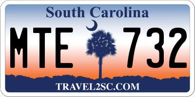 SC license plate MTE732