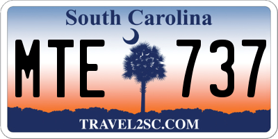 SC license plate MTE737