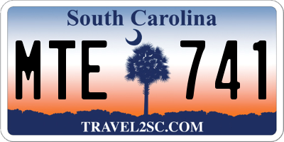 SC license plate MTE741