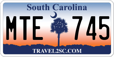 SC license plate MTE745
