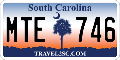 SC license plate MTE746