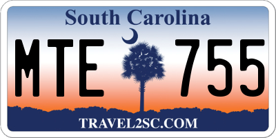 SC license plate MTE755
