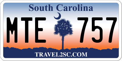 SC license plate MTE757