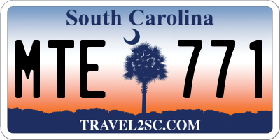 SC license plate MTE771