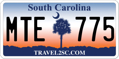 SC license plate MTE775