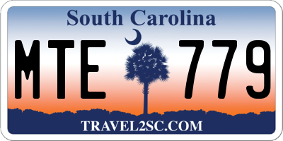 SC license plate MTE779
