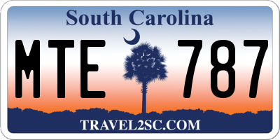 SC license plate MTE787