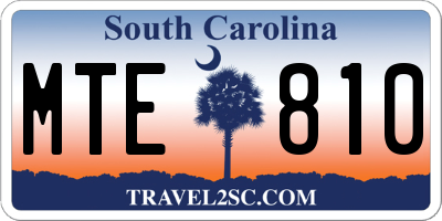 SC license plate MTE810