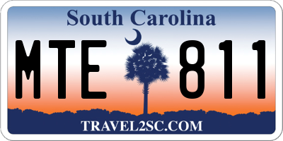 SC license plate MTE811