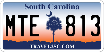 SC license plate MTE813