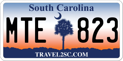 SC license plate MTE823