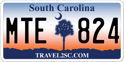 SC license plate MTE824
