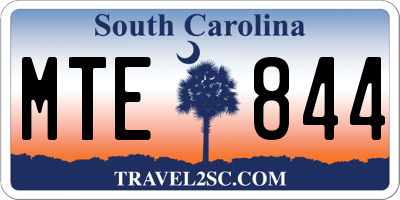 SC license plate MTE844