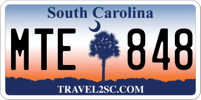 SC license plate MTE848