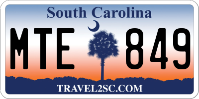 SC license plate MTE849