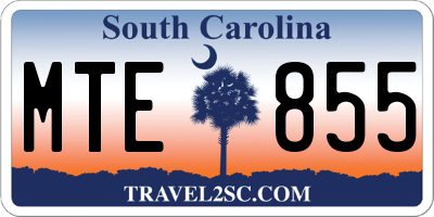 SC license plate MTE855