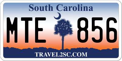 SC license plate MTE856