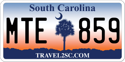 SC license plate MTE859