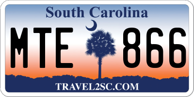 SC license plate MTE866