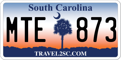 SC license plate MTE873
