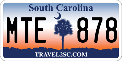 SC license plate MTE878