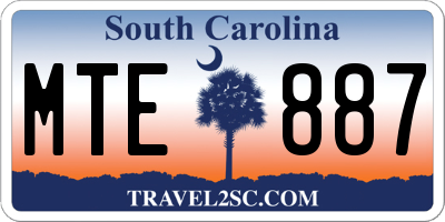 SC license plate MTE887