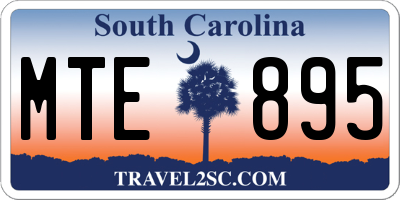 SC license plate MTE895