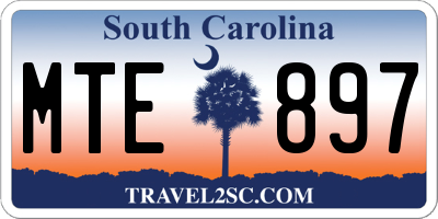 SC license plate MTE897