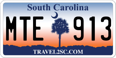 SC license plate MTE913