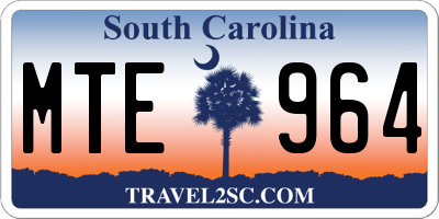 SC license plate MTE964