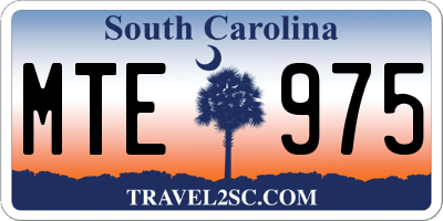 SC license plate MTE975