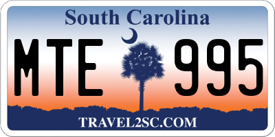 SC license plate MTE995