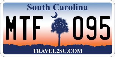 SC license plate MTF095