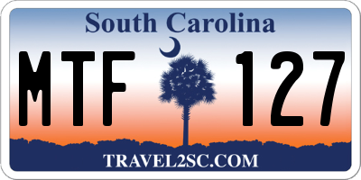 SC license plate MTF127