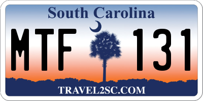 SC license plate MTF131