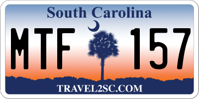 SC license plate MTF157