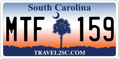 SC license plate MTF159
