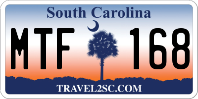 SC license plate MTF168