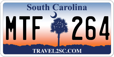 SC license plate MTF264