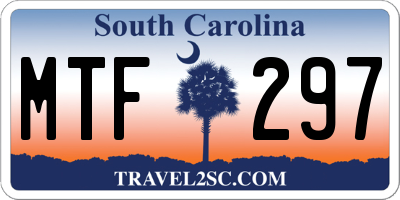 SC license plate MTF297