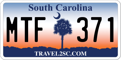 SC license plate MTF371